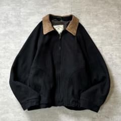 90s vintage A-2 type 短丈 ウールジャケット 襟レザー - メルカリ