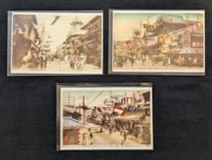「大阪名所 絵葉書 3枚セット（道頓堀・千日前）」彩色絵葉書復刻版 レトロのサムネイル