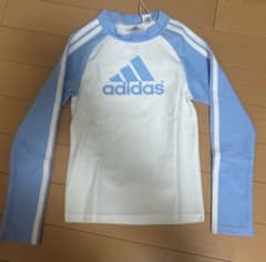 adidas ラッシュガード 130 ホワイト・ブルーのサムネイル