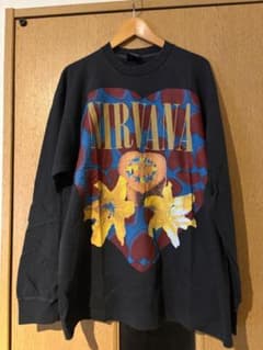 NIRVANA ニルヴァーナ カートコバーン ハート柄 tシャツ ロンT XL 