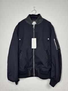 SACAI 24AW ボンバージャケットストライプ 黒 - メルカリ
