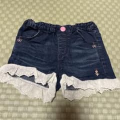 フリル付きショートパンツ 100cm ダークブルーのサムネイル