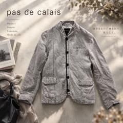 pas de calais パドカレ 麻100% リネンジャケット バンドカラー - メルカリ