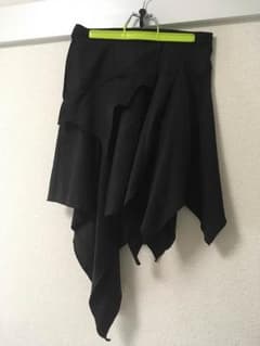 BLACK PEACE NOW ブラックピースナウ アシンメトリースカート 黒のサムネイル