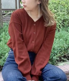 スナップボタンワッフルTシャツのサムネイル