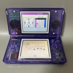 DS Lite 本体 パープルスケルトンカスタム 充電器付のサムネイル
