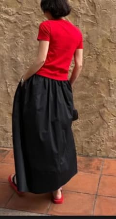 ok.soon オクスン crisp cotton skirt ブラック - メルカリ