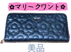 ✿マリークワント✿　極美品　長財布　黒　花柄のサムネイル