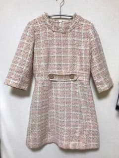 ミシェルマカロン  ツイードワンピース　ピンクのサムネイル