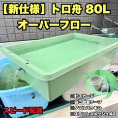 メダカ容器 トロ舟 80L オーバーフロー 1個 Wパッキン 雨対策 高耐久