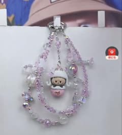 キャラクター付きパープルキーホルダー