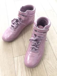 Reebokハイカットスニーカー25cmうす紫(ちょっと桃色っぽい)のサムネイル