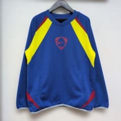 00s Nike Vネックプルオーバージャージ Mサイズ 青/黄色/赤 - メルカリ