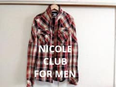 NICOLE CLUB FOR MEN ネルシャツ サイズSのサムネイル