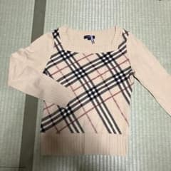 Burberry ベージュ チェック柄 ニットセーター サイズ1 - メルカリ