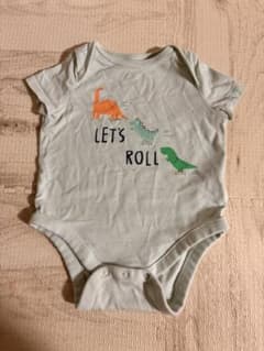 【美品】babyGAP 恐竜ロンパース 60 新生児　綿100% 半袖のサムネイル