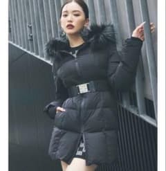 【あさん専用】GYDAファー付きブラックダウンジャケット ロング
