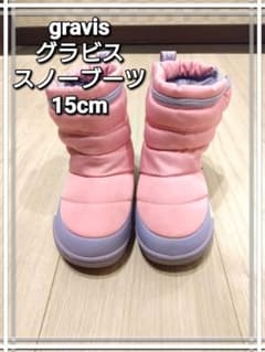 【美品】ピンク・パープル gravis グラビス　スノーブーツ　15cmのサムネイル