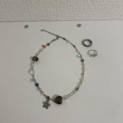 WEGOビーズネックレス /cross Jewelliaシルバーリング2点のサムネイル