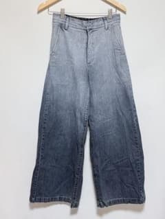 ワイドデニムパンツ　ウエストゴムのサムネイル