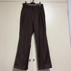 JEANASIS ブラウン 2タックストレートスラックス Mのサムネイル
