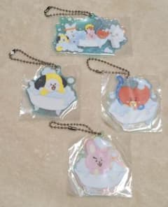 BT21 Bath Time 이치 반 쿠지 아크릴 매력 4 점