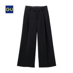GU ワイドパンツ 黒 ハイウエストのサムネイル