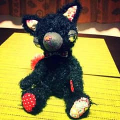ハンドメイド☆黒猫ぬいぐるみのサムネイル