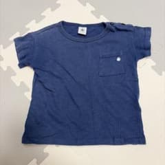 PETIT BATEAU プチバトー Tシャツ 24m 86cm ネイビーのサムネイル