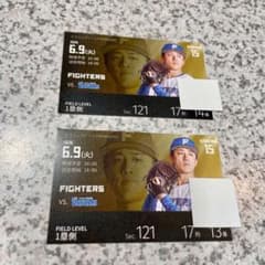 北海道日本ハムファイターズ 6/9 観戦チケット 2枚のサムネイル