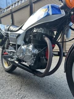 CB250N 手曲げ　ビートタイプマフラー　当時物のサムネイル