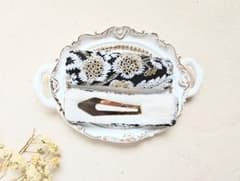インド刺繍 パッチンピン 2個セット 黒 花柄 大人用ヘアピンのサムネイル