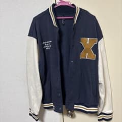 スタジャン ネイビー ホワイト メンズのサムネイル