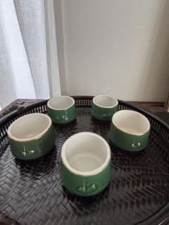 小鉢 5客セット 深緑 金彩 磁器のサムネイル