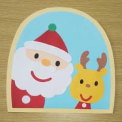 壁面飾り 【12月】サンタクロース2枚セットのサムネイル