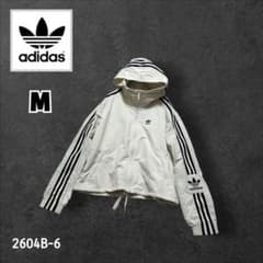 ✴️人気 Adidas ウインドブレーカー ジップアップパーカー ホワイト M 