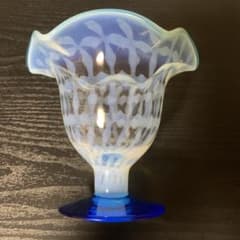 氷コップ オパールセントガラス フリル ガラス 大正浪漫 アンティーク