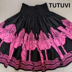 tutuvi パウスカート　フラダンス　71cm 状態確認必須】TUTUVI 黒 ピンク パウスカート フラダンス - メルカリ