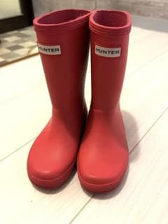 【HUNTER】レインブーツ16cm ピンク⭐︎キッズのサムネイル