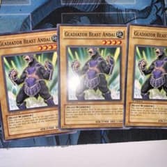 遊戯王 英語版 剣闘獣アンダル×3 - メルカリ