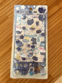 青系猫のボンボンドロップシールのサムネイル