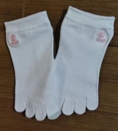 新品☆未使用☆ clap 5本指ソックス ホワイト ピンクロゴのサムネイル