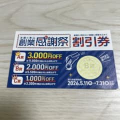 洋服の青山　割引券 B券のサムネイル