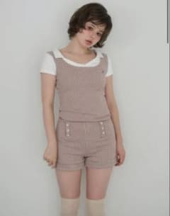 Polo gingham check set up pinkのサムネイル