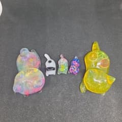 ハンドメイド 猫モチーフ レジンチャーム 5個セットのサムネイル