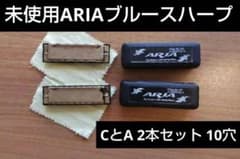 未使用アリアARIAブルースハープ CとA 2本セット 10穴ハーモニカ 入門のサムネイル
