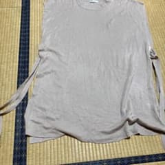 ベージュ ノースリーブ トップス サイドリボンのサムネイル
