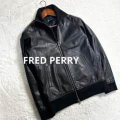 超希少✨FRED やぎ革　レザージャケット　トラックジャケット　黒 PERRY 超希少✨FRED PERRY 黒 トラックジャケット レザージャケット やぎ革 ジャケット・アウター