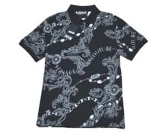新品】XLサイズ VERSACE ヴェルサーチ バロック調半袖ポロシャツ 特価 