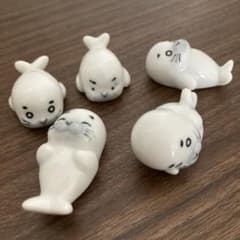 少年アシベ ごまちゃん 箸置き 陶器 アザラシ ゴマフアザラシ レトロ